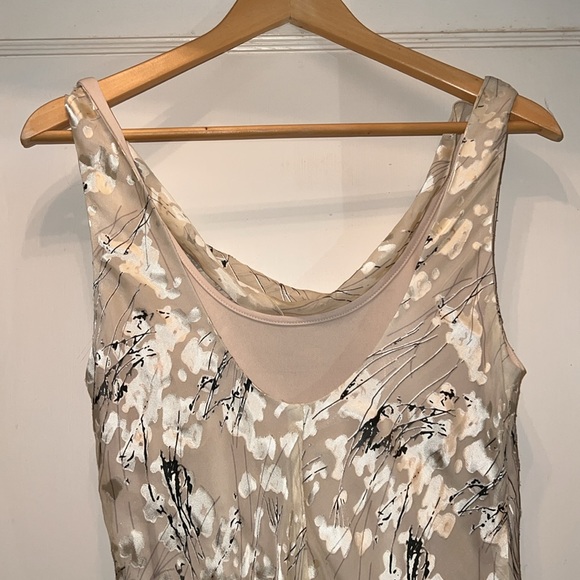 Vintage Joseph Ribkoff abstract 80s flair bottom low back sleeveless dress - Picture 10 of 11